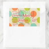 Frohe Weihnachten Rechteckiger Aufkleber (Tasche)