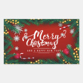 Frohe Weihnachten Rechteckiger Aufkleber