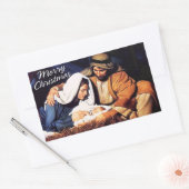 Frohe Weihnachten Rechteckiger Aufkleber (Umschlag)