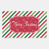 Frohe Weihnachten Rechteckiger Aufkleber (Vorderseite)