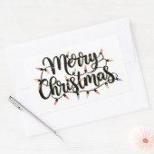 Frohe Weihnachten Rechteckiger Aufkleber (Umschlag)