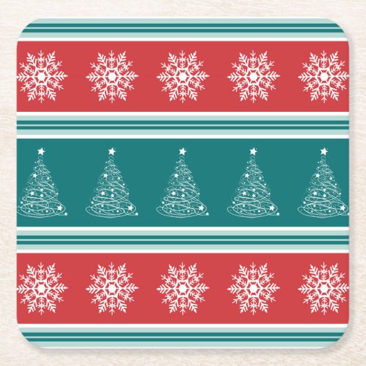 Frohe Weihnachten Rechteckiger Pappuntersetzer (Vorderseite)