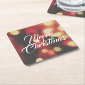 Frohe Weihnachten Rechteckiger Pappuntersetzer (angewinkelt)
