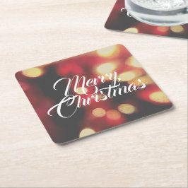 Frohe Weihnachten Rechteckiger Pappuntersetzer