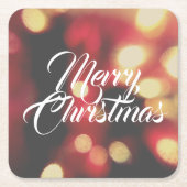 Frohe Weihnachten Rechteckiger Pappuntersetzer (Vorderseite)