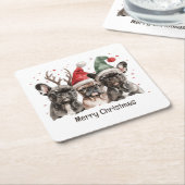 Frohe Weihnachten Rechteckiger Pappuntersetzer (angewinkelt)