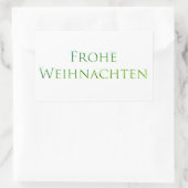FROHE WEIHNACHTEN RECTANGLE CHRISTMAS Sticker (Tasche)