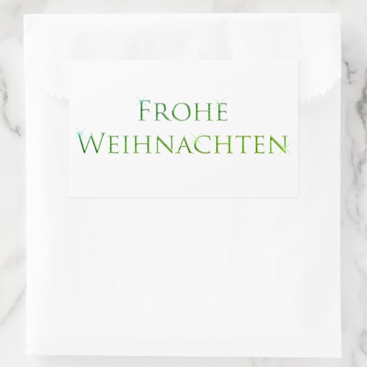 FROHE WEIHNACHTEN RECTANGLE CHRISTMAS Sticker (Tasche)