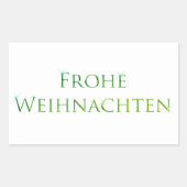 FROHE WEIHNACHTEN RECTANGLE CHRISTMAS Sticker (Vorderseite)