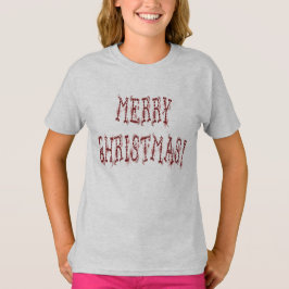 Frohe Weihnachten Red Bauble Stars Schriftart Wome T-Shirt