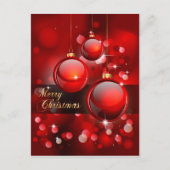 Frohe Weihnachten Red Baubles (Vorderseite)