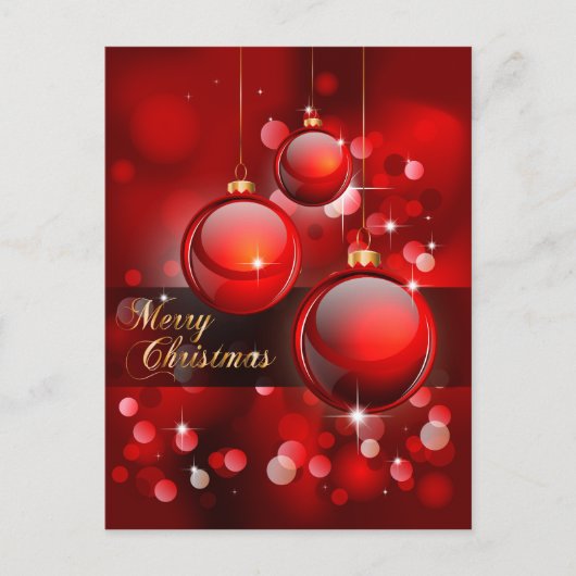 Frohe Weihnachten Red Baubles (Vorderseite)