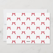 Frohe Weihnachten RED bow BLACK ink Foto Holiday (Rückseite)