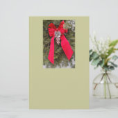 Frohe Weihnachten Red Bow Briefpapier (Stehend Vorderseite)