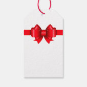 Frohe Weihnachten Red Bow Geschenkanhänger (Rückseite)