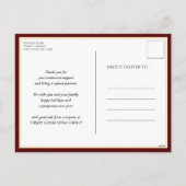 Frohe Weihnachten Red Calligraphy Business Moderne (Rückseite)