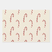 Frohe Weihnachten Red Candy Canes Geschenkpapier Set (Vorderseite 3)