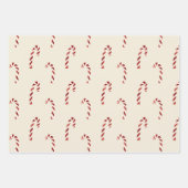 Frohe Weihnachten Red Candy Canes Geschenkpapier Set (Vorderseite 2)