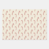 Frohe Weihnachten Red Candy Canes Geschenkpapier Set (Vorderseite)