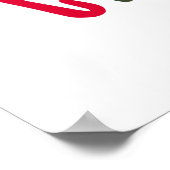 Frohe Weihnachten Red Car Tree Ferien Weihnachten Poster (Ecke)