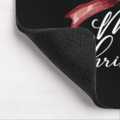 Frohe Weihnachten Red Coquette Bow fröhlich und he Mousepad (Ecke)