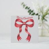 Frohe Weihnachten Red Coquette Bow Girly (Stehend Vorderseite)