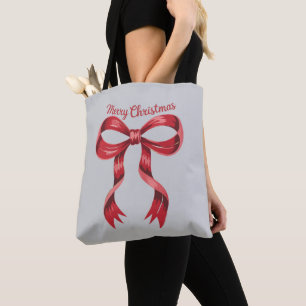 Frohe Weihnachten Red Coquette Bow Girly Tasche