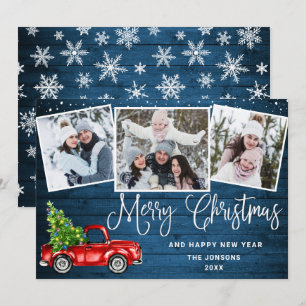 Frohe Weihnachten Red Farm Truck 3 Foto