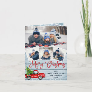 Frohe Weihnachten Red Farm Truck 4 Foto