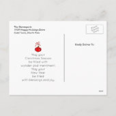 Frohe Weihnachten Red Floral Holiday Wreath Custom (Rückseite)