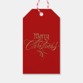 Frohe Weihnachten Red Gold Geschenke aus der Küche Geschenkanhänger (Rückseite)