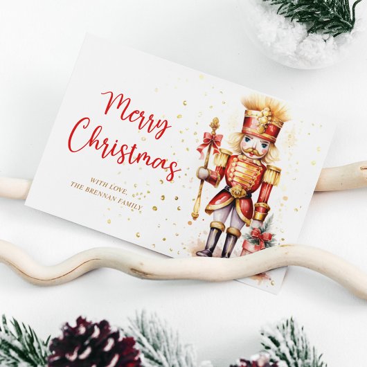 Frohe Weihnachten Red Gold Nutcracker