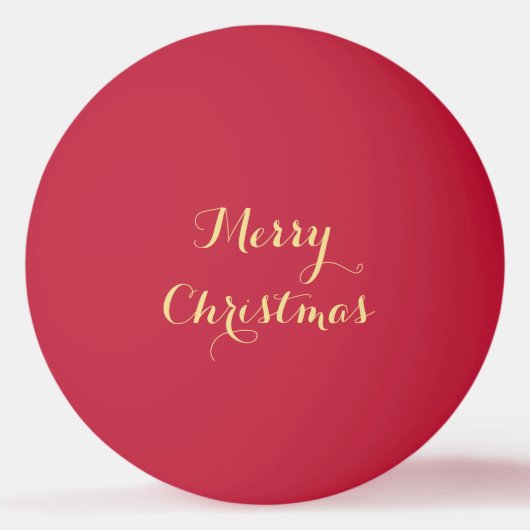Frohe Weihnachten Red Gold Weihnachten Weihnachten Tischtennisball (Vorderseite)