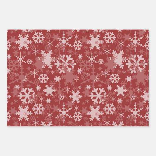 Frohe Weihnachten Red Gray Winter Geschenkpapier Set (Vorderseite 2)
