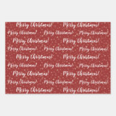 Frohe Weihnachten Red Gray Winter Geschenkpapier Set (Vorderseite)