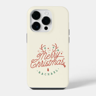 Frohe Weihnachten Red Green Personalisiert Reindee iPhone 14 Pro Hülle