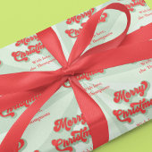 Frohe Weihnachten Red Green Retro Custom Geschenkpapier