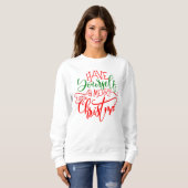 Frohe Weihnachten Red Green Sweatshirt (Vorne ganz)