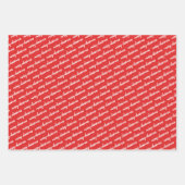 Frohe Weihnachten Red Green Terrazzo Pattern Urlau Geschenkpapier Set (Vorderseite 3)