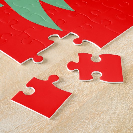 Frohe Weihnachten Red Green Tree 4Jessica Puzzle (Seite)