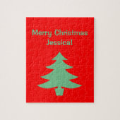 Frohe Weihnachten Red Green Tree 4Jessica Puzzle (Vertikal)