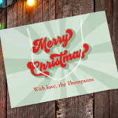 Frohe Weihnachten Red Green Whimsical Retro Custom Große Geschenktüte