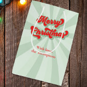 Frohe Weihnachten Red Green Whimsical Retro Custom Mittlere Geschenktüte