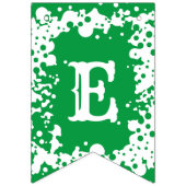 Frohe Weihnachten Red Green White Gemustert Wimpelkette (Zweite Fahne)