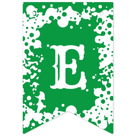 Frohe Weihnachten Red Green White Gemustert Wimpelkette (Zweite Fahne)