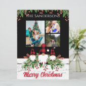 Frohe Weihnachten Red Hat Buffalo Kariert Gnomes B (Stehend Vorderseite)