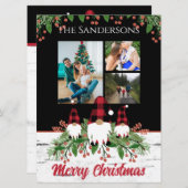 Frohe Weihnachten Red Hat Buffalo Kariert Gnomes B (Vorne/Hinten)