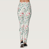 Frohe Weihnachten Red Holly Berries Leggings (Rückseite)