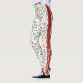 Frohe Weihnachten Red Holly Berries Leggings (Links)