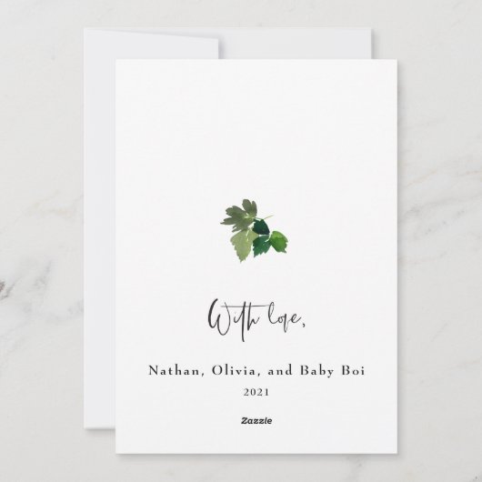 Frohe Weihnachten Red Holly Gerahmt Foto Holiday C (Rückseite)